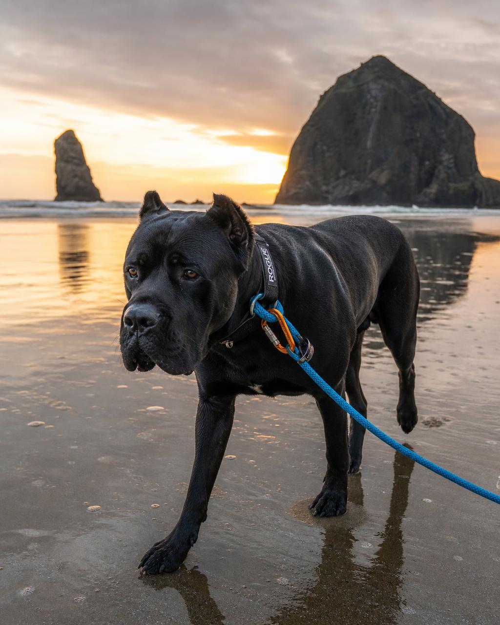 Owner photo of a large dog on a ROVR leash in Cannon Beach, OR