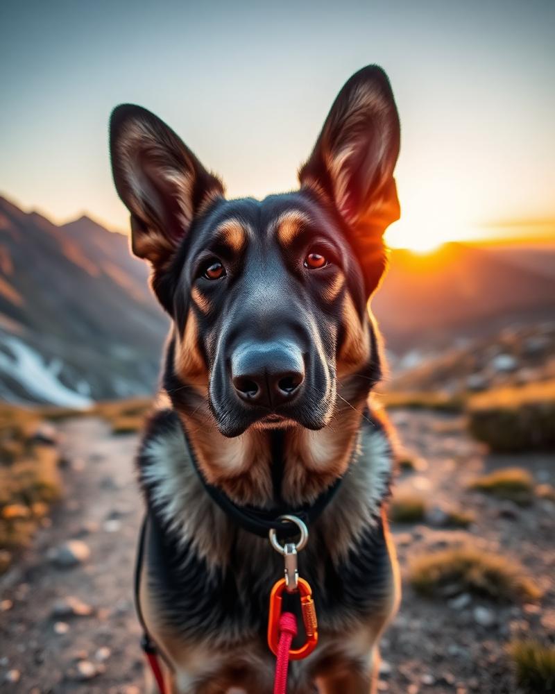 German Shepherd — Ouray, CO on the ROVR Lead in the mountain